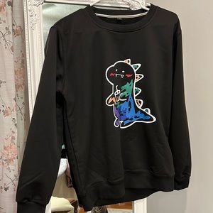 Black Graphic Sweatshirt